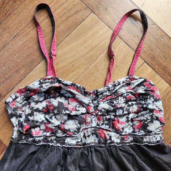 Abercrombie & Fitch Vintage Brown/Pink Floral Tank Top Size Medium - Picture 4 of 16
